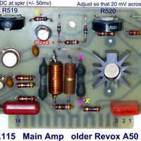 Revox A50 & A78 amplifier ELECTRONIC capacitor & trimmer overhaul kit