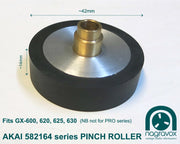 Akai Pinch Roller 582164 for GX series 600, 620, 625, 630