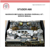 Studer A80 and B62 FULL bearing overhaul kits