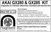 AKAI GX280/285 ELECTRONIC capacitor and trimmer kit