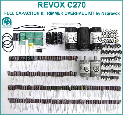 Revox C270, C274 and  C278 ELECTRONIC capacitor & trimmer overhaul kit
