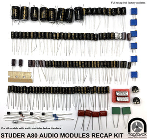 Studer A80 Audio overhaul upgrade kit for Studer  A80R  A80RC  A80QC A81