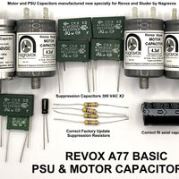 Revox A77 BASIC PSU and motor & suppressor capacitor kit for all models