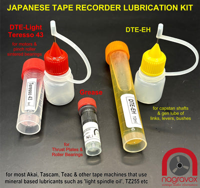 Japanese Tape Recorder universal lubrication kit - Akai Tascam Teac