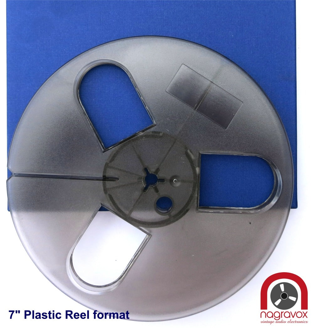 Vintage 7-Inch Take-Up Tape Reel Empty reel-to-reel Smoked Grey Plastic  1/4 
