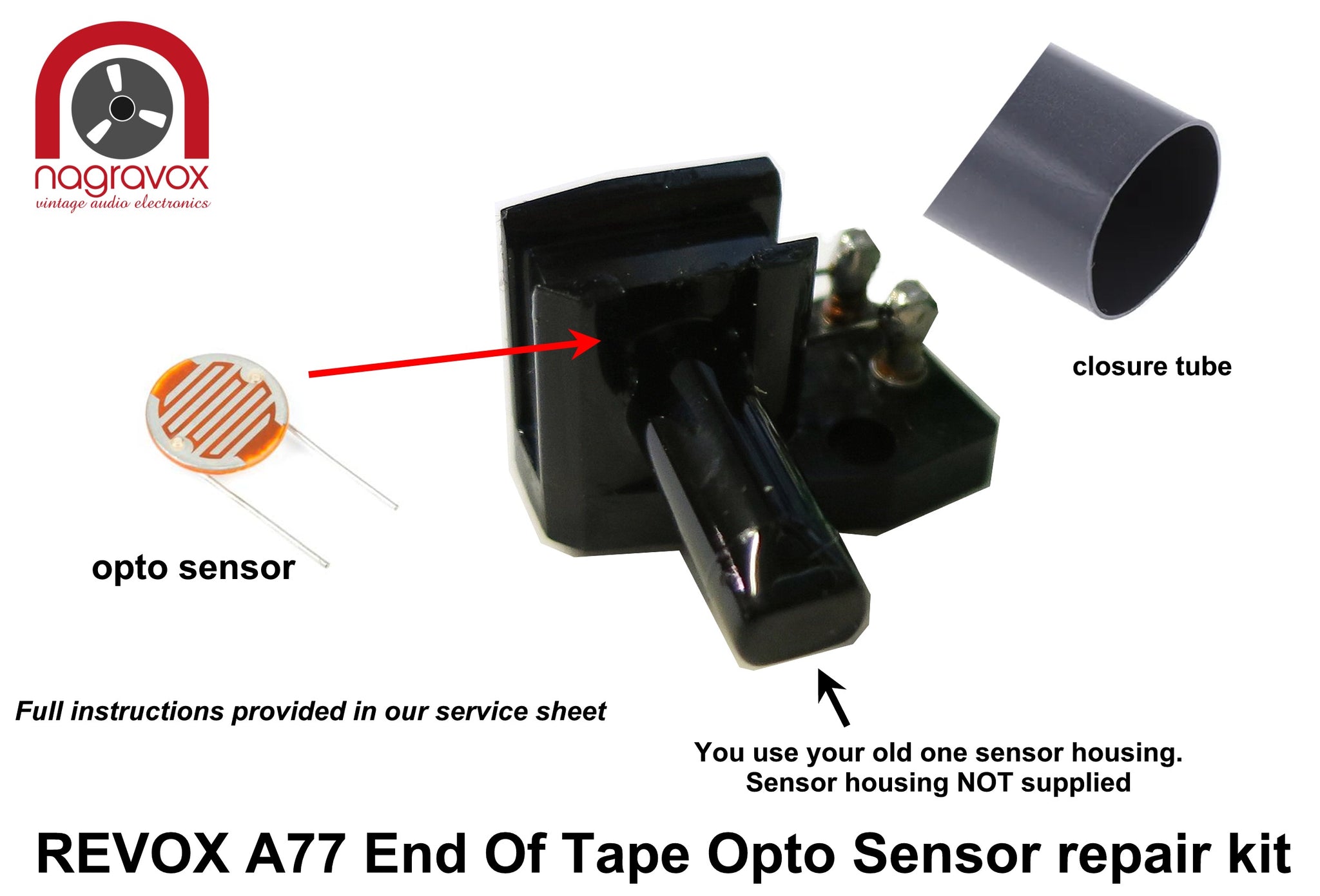 Revox A77 End of Tape LDR sensor REPAIR KIT | Nagravox