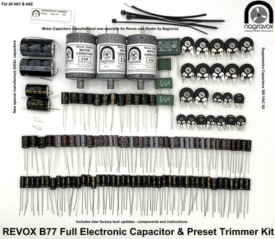 Electronic capacitor & trimmer overhaul kit for Revox B77