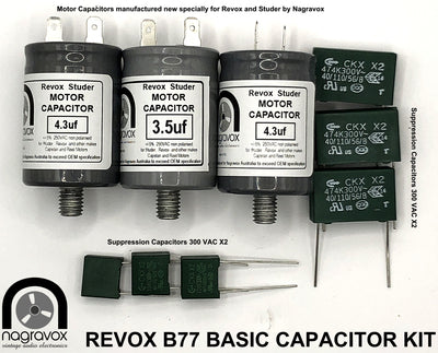Revox B77 BASIC motor and suppressor capacitor kit