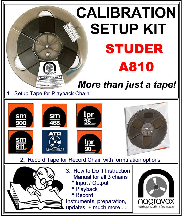 Setup Calibration Kit for Studer 1/4" A810 Tape Machines