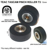 TEAC TASCAM T3 PINCH ROLLER for a variety of narrower 1/4" machines