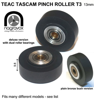 TEAC TASCAM T3 PINCH ROLLER for a variety of narrower 1/4
