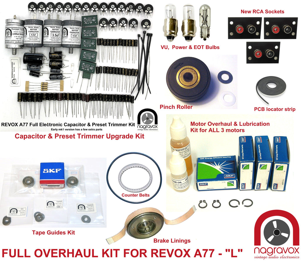 Revox A77 Full Monty electronic and mechanical overhaul kit