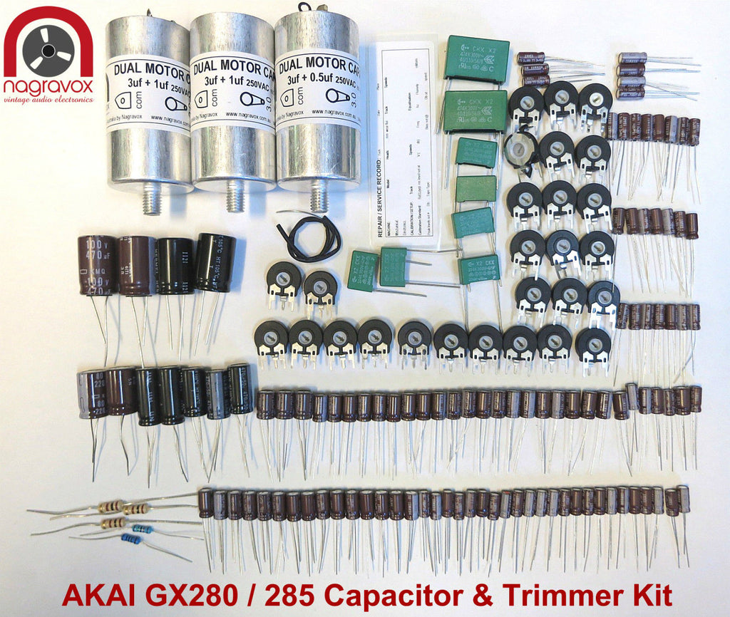 AKAI GX280/285 electronic capacitor and trimmer kit